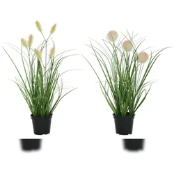 Decoris 1 Künstliches Ziergras 30cm Pampasgras Topfpflanzen Kunstpflanzen Kunstgräser Zimmerpflanzen Kunstblumen Tischdeko Kunstgras Pampas Gras Pflanze