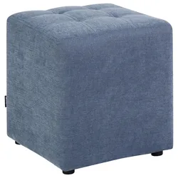 POUF Stoff Blau Kansas