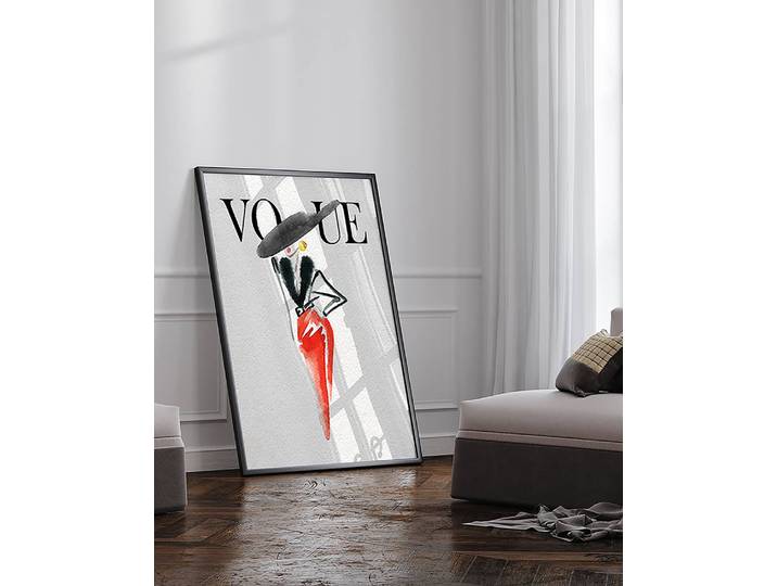 Bild Vogue Buche Massiv, lackiert Acrylglas Multicolor 73 x 93cm
