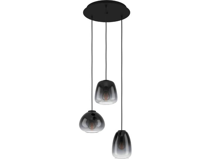 Lustre contemporain Aguilares 3 Luminaires Pendentifs en Métal Noir