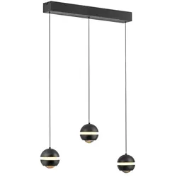 SCHÖNER WOHNEN-Kollektion LED-Pendelleuchte Lini Alu, Eisen, Stahl & Metall Schwarz