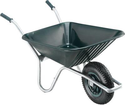 Schubkarre, 85 Liter, 11 kg, Kunstoffwanne grün