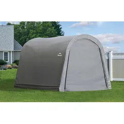 ShelterLogic Folien Zeltgarage Gerätehaus | Grau | 300x300x240 cm - Grau