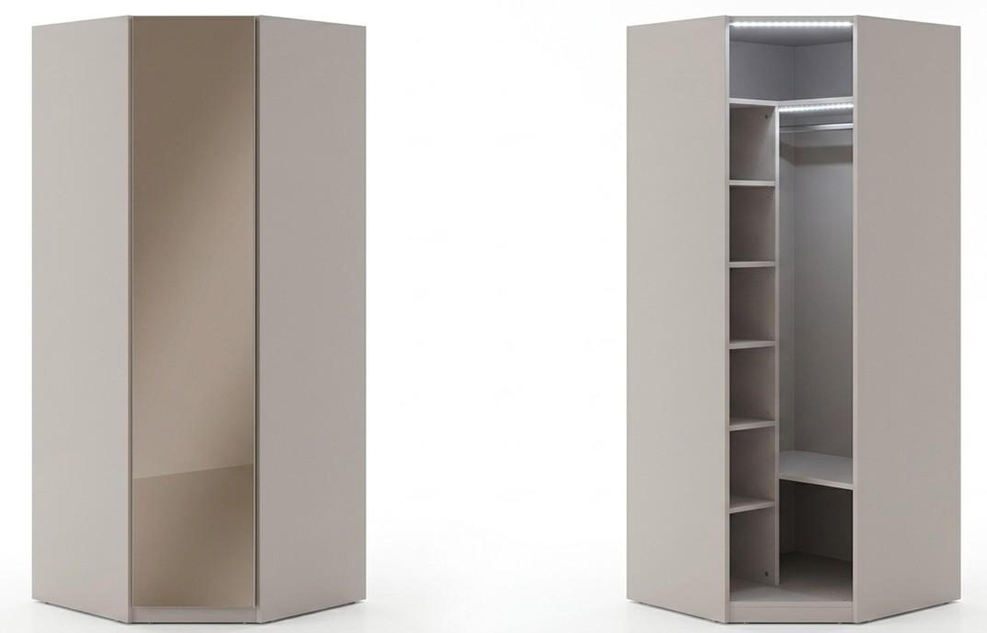 Eckschrank Stil modern grau praktisch Schlafzimmer komfortabel