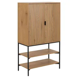 Actona Highboard Jaipur Holzoptik Braun Eiche