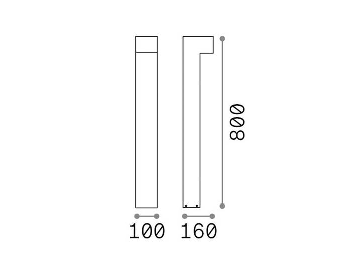 ideal lux Ideal Lux LED-Wegelampe Sirio, braun, Höhe 80 cm, Metall Sirio, braun / rost, Aluminium, Modern
