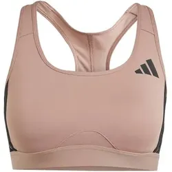 ADIDAS Damen BH Powerreact Train Medium-Support 3-Streifen, Größe XS/AB in Rot Rot