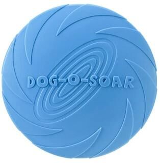 Inspired Finds Interactive Silicone Flying Disc Dog Toy For Fetch & Puppy Training blue 8.66 In