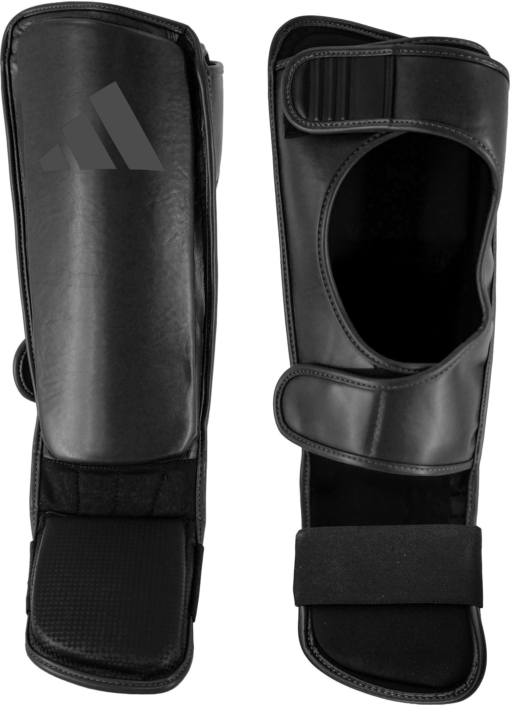 Kampfsport Schienbeinschoner ADIDAS PERFORMANCE "adidas Power 50 Shin instep black/black" Gr. S, schwarz, Protektoren, S/M, Kampfsport Schienbeinschoner