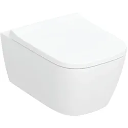 Geberit iCon Wand-Tiefspül-WC-Set 503162008 35,5x53cm, eckig, geschlossenes Keramikdesign, mit WC-Sitz, weiß KeraTect