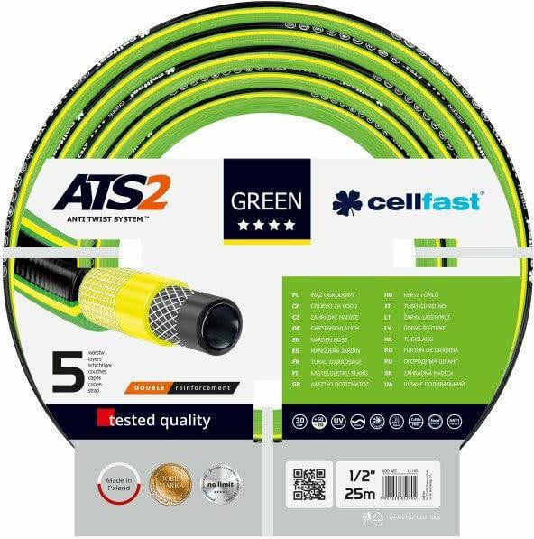 Cellfast Green ATS2 tuinslang, 5-laags met dubbele vlechtconstructie, 3/4 inch, 20 meter