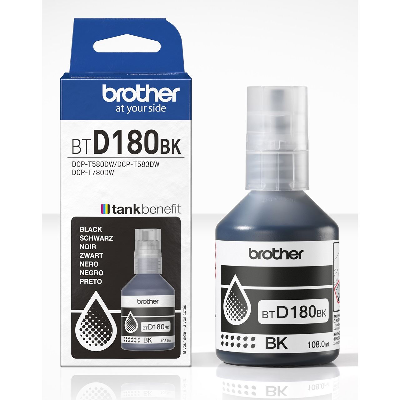 Brother Patrone BTD180BK Tintenflasche Schwarz ca.7500S