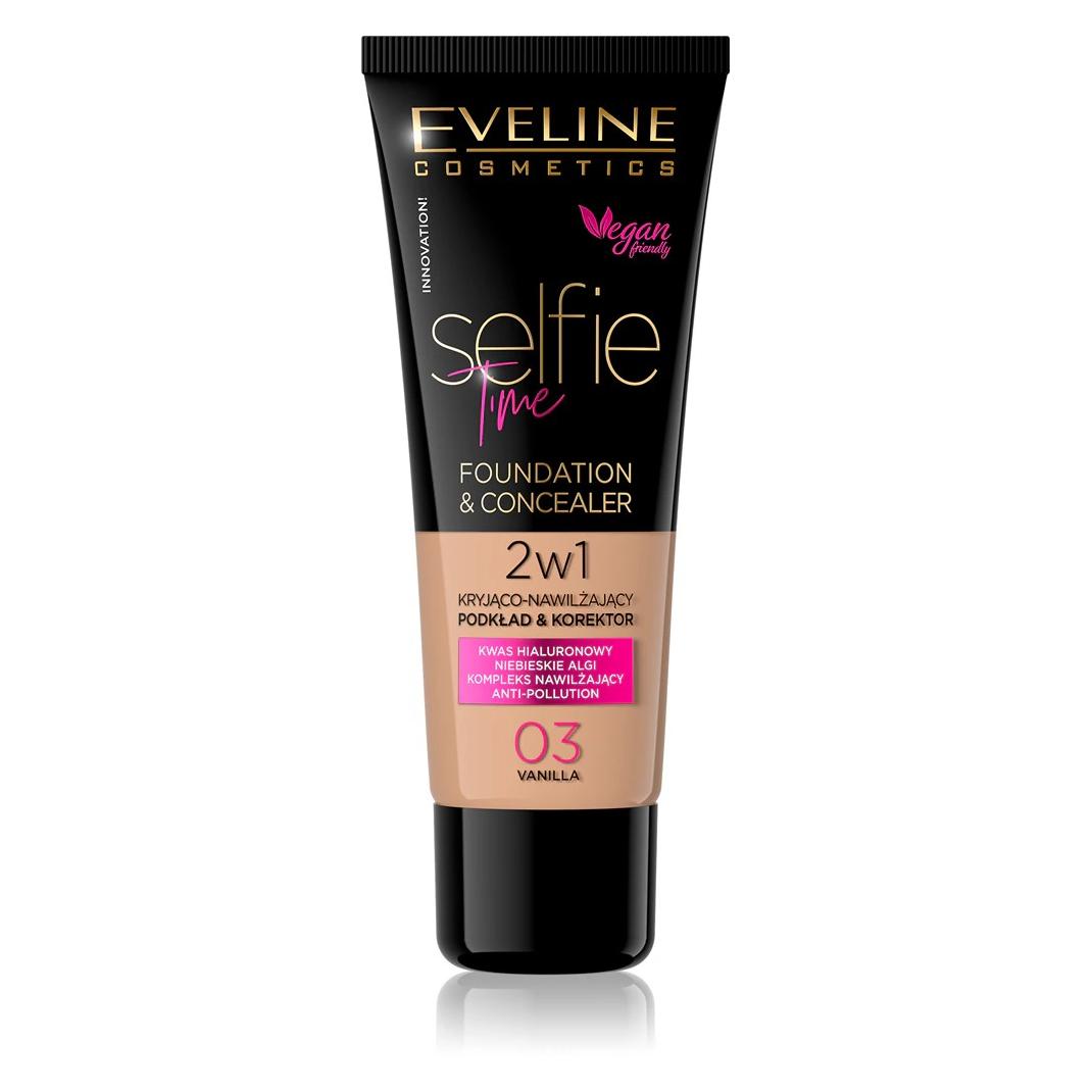 Eveline Selfie Time Foundation & Concealer deckende, feuchtigkeitsspendende Foundation und Concealer (03 Vanilla) (24706306)