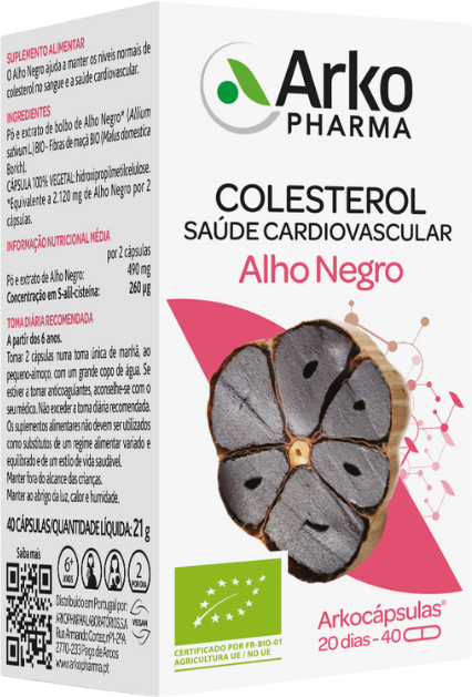 Arkopharma Arkocápsulas Alho Negro 40 cápsulas