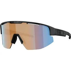 Bliz, Unisex, Sportbrille, Matrix Small Nano Optics Nordic Light (Matt Black, Coral w blue multi), Schwarz