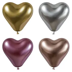 Papstar 40 Luftballons Ø 28 cm farbig sortiert Glossy Heart large