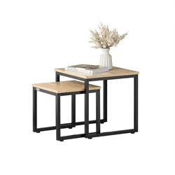 COUCHTISCH 2er Set Natur