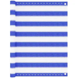 vidaXL Balkon-Sichtschutz Blau und Weiß 90x500 cm HDPE