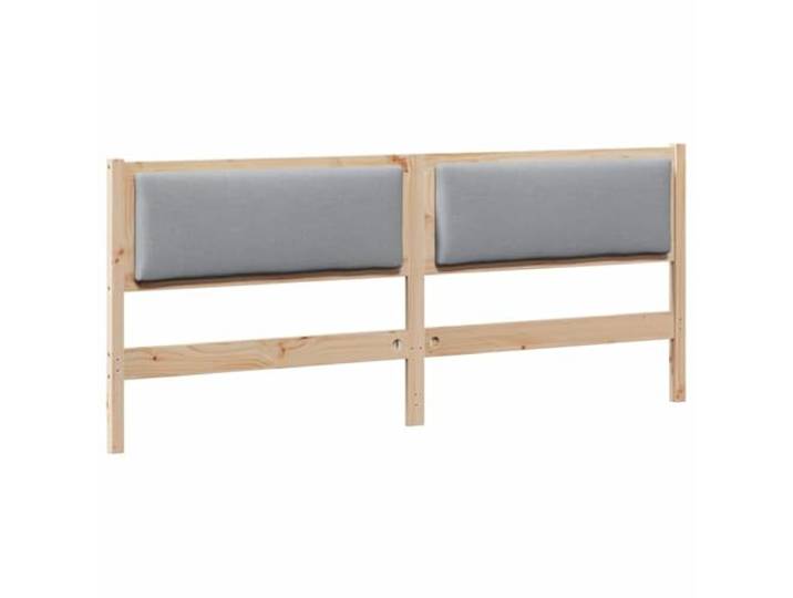 HGLADYU Kopfteil aus Massivholz Kiefer mit atmungsaktivem Design und hellgrauer Holzspanplatten-Rückwand für den Schlafbereich