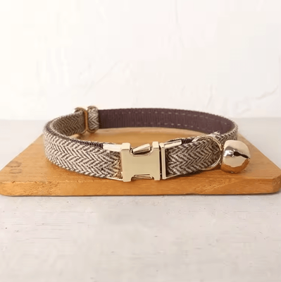 Inspire Curations DapperPaws Personalized Bow Tie Pet Collar brown s