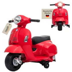 Lemodo Vespa Kinder Elektrofahrzeug, Elektro Motorrad, rot