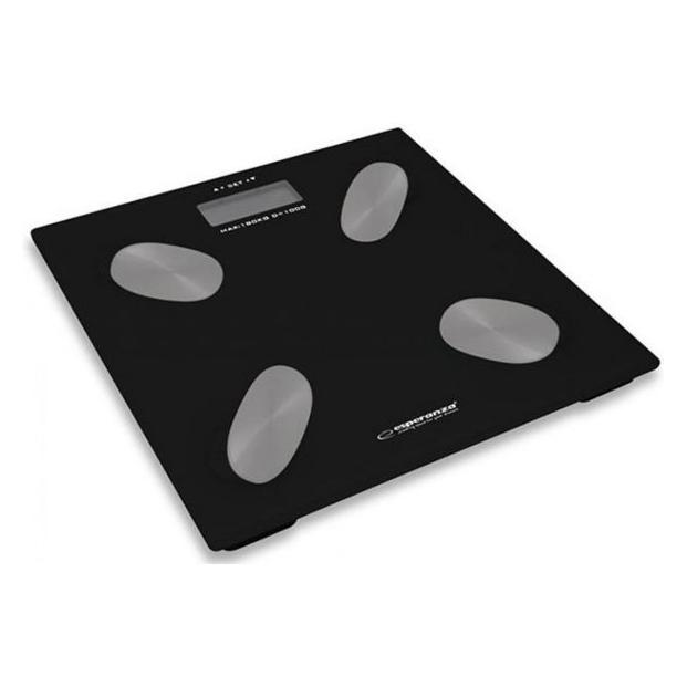 Esperanza EBS022K Personenwaage Elektronische Personenwaage Quadratisch Schwarz (180 kg) (EBS022K)