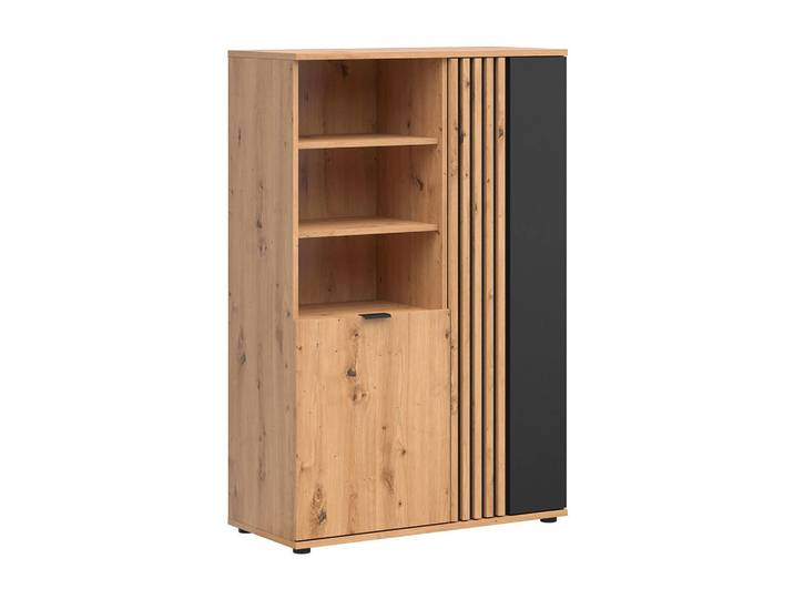 Petits-meubles Kleiderschrank 2 Türen Ezra Holz, Braun, Holzwerkstoff, 90x137x40 cm, Schlafzimmer, Kleiderschränke