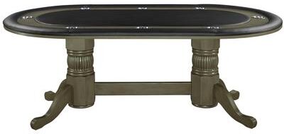 RAM Gameroom Wood 80 Inch Poker Table With Padded Vinyl Poker Surface By RAM Game Room - 80 INCH