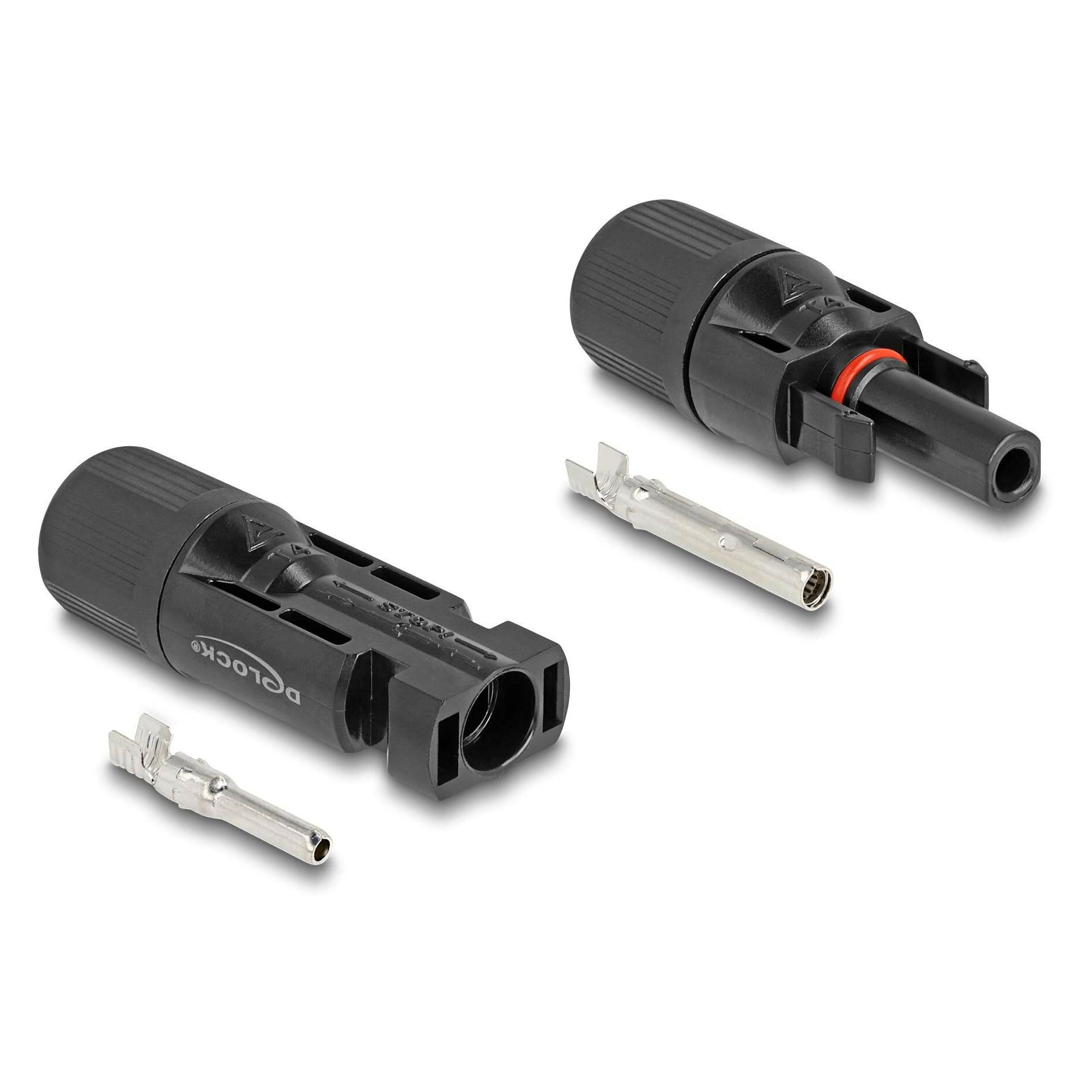 Delock DL4 Solar Steckverbinder für Kabel zum Crimpen, Steck (Solarstecker) (60670)