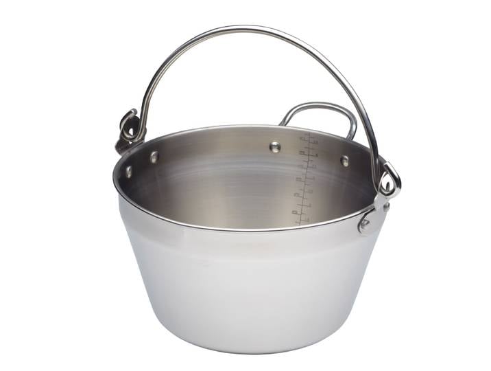 Bac à confiture en acier inoxydable argenté
