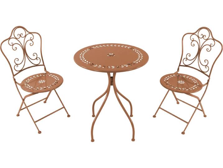 Axi Marilou Table Et Chaise Bistrot\, 2 Chaises 1 Table\, Ensemble Bistro Extérieur\, Terracotta - Salon De Jardin Bistrot\, Table Bistrot Mosaique Pour