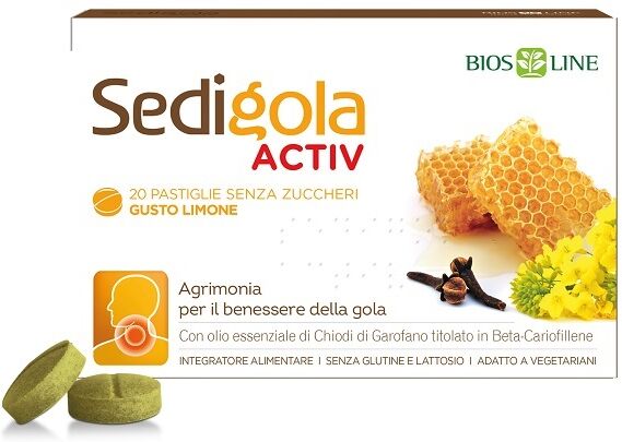 Bios Line Sedigola activ limone 20 pastiglie