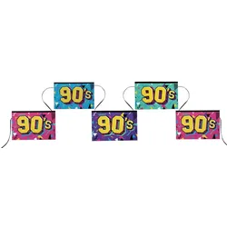 90er Jahre Party Wimpelkette Girlande 90s