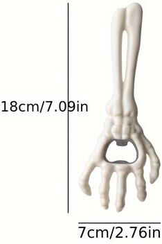 Market Central Vintage Skeleton Hand Bottle Opener Cast Iron Beer Bottle Opener For Halloween Bar Decor white