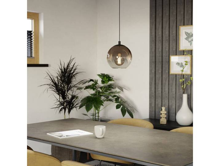 EGLO Hängelampe ARISCANI 1, dimmbar, kupfer, für Wohn- / Esszimmer, Glas, Pendelleuchte