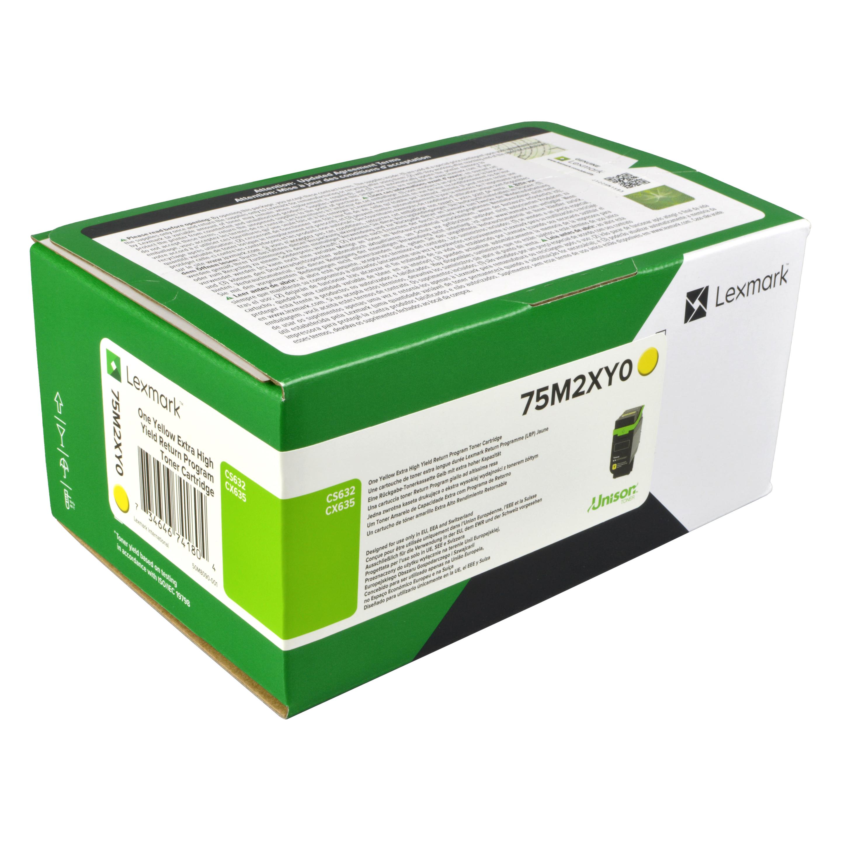 Lexmark Lxk CS632,CX635 Yel Rtn 11.7K Crtg (Y) (75M2XY0)