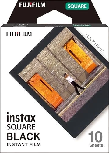 FujiFilm Film Instax Square Black Frame 10 Stück, 10 Stück