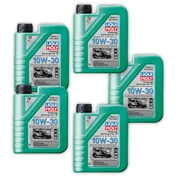 5x Rasenmäheröl LIQUI MOLY 1273 Gartengeräte-Öl 10W-30 Motoröl Rasenmäher Öl 1L