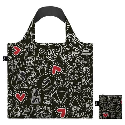 KEITH HARING Black Pattern Recycelte Tasche