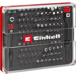 Einhell, Bits, 115040 Bit-Set 114teilig Spanner, JIS, T-Profil, Gamebit, Sim-Eject-Bit (Innensechskant, Spanner Head für Zweilochmuttern)
