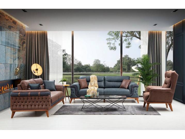 Nobelaa Sofa Sitzgruppe/Sofa Set - Wohnzimmergarnitur Mayflower 3+3+1+1