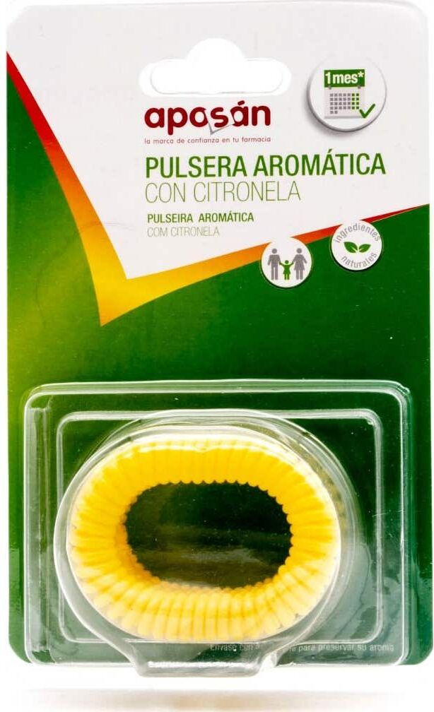 APOSAN Aposán Pulsera de Muelle Aromática con Citronela Amarilla 3 uds