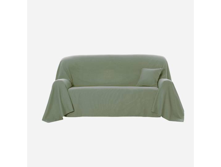 Jeté canapé coton bachette uni - Blancheporte