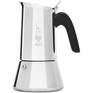 Bialetti Espressokocher 7256 Venus 10, Edelstahlgehäuse, silber, 460ml, für 10 Tassen