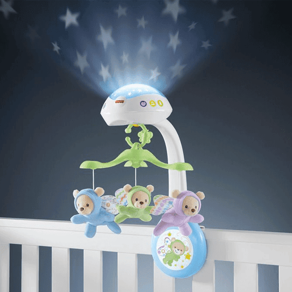 Fisher Price Nature Berries Mobile with Starry Light Show and Soothing Audio for Baby - Motorized Crib Mobile with Projection