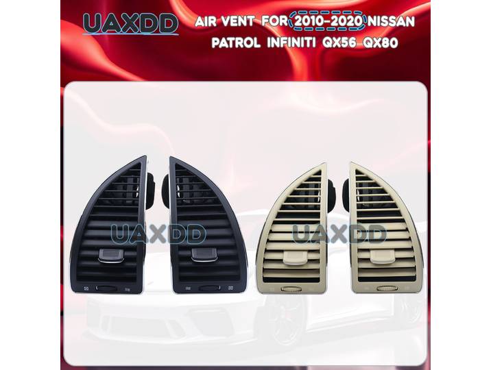 Grille de ventilation pour Nissan Patrol 2010-2020, Infiniti QX56, QX80 – Accessoire de climatisation intérieur, grille de sortie de tableau de bord