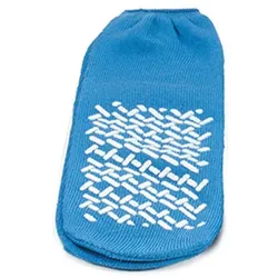 Medi-Inn Anti-Rutsch-Socken, 2-seitig beschichtet, 100% Polyester 10 Paar / L blau