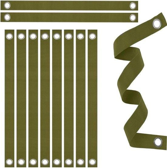 Solidchoice 10-delige boomsteun kit groen voor tuinplanten