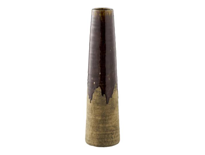 Vase Vase, Braun, Keramik, konisch, 48 cm, handgemacht, Dekoration, Vasen, Keramikvasen