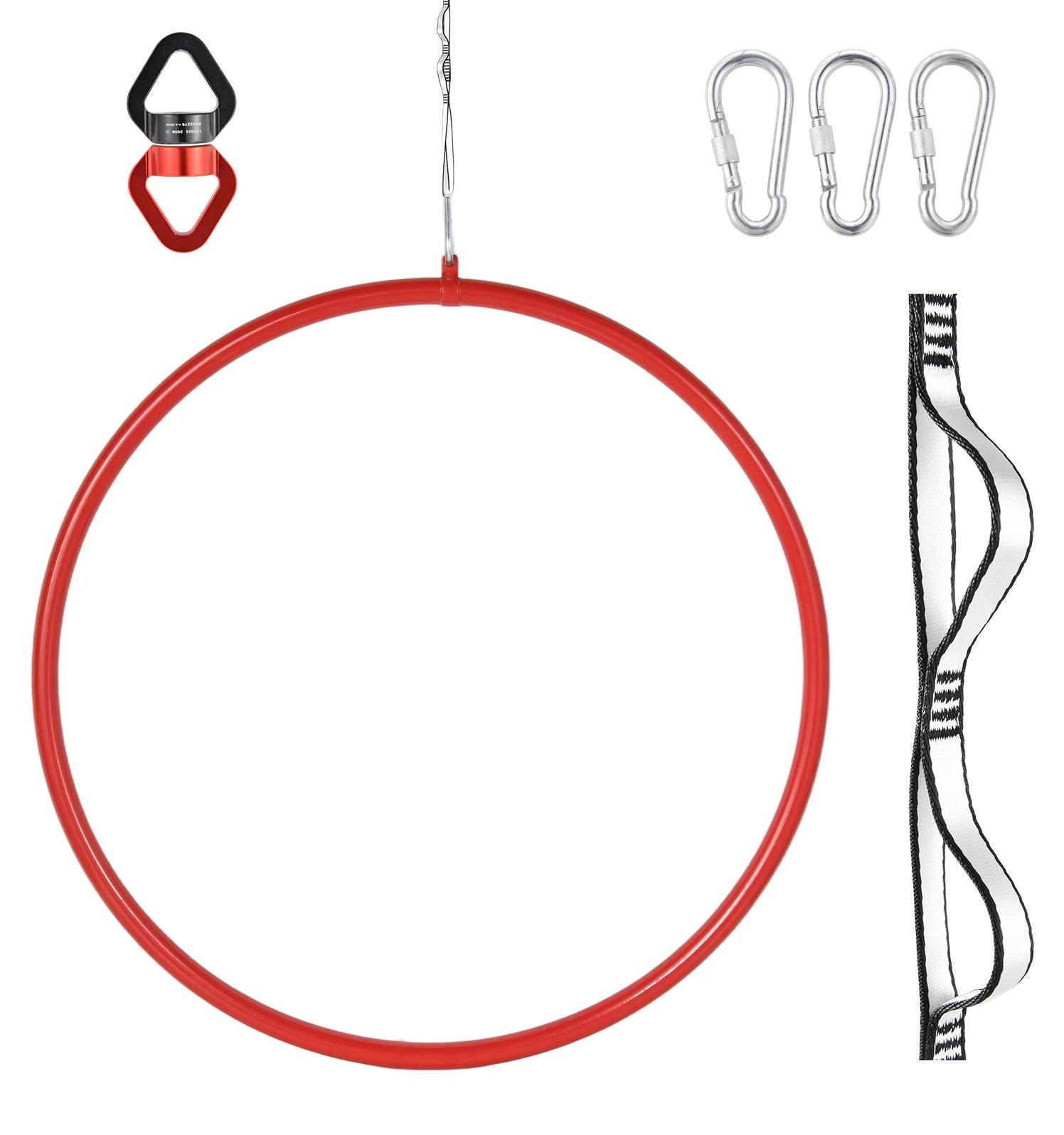 Aerial Hoop - Yoga-Reifen mit Einzelaufhängung - 90 cm - Für das Heimfitnessstudio - Tanz- und Yogatraining - Belastbarkeit 227 kg